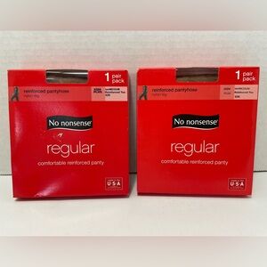 No Nonsense Plus Size Pantyhose. 2 pkgs, NIP
